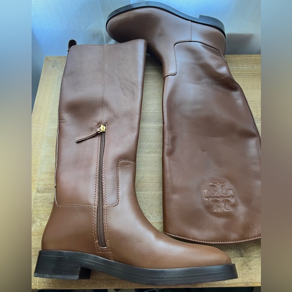 New Tory Burch “The Riding Boot” in Palissandro Brown Women’s Size 6.5 - Picture 6 of 13